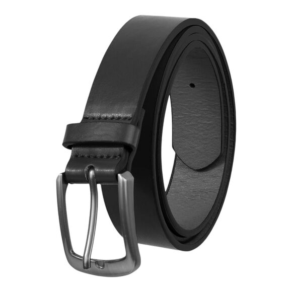 Men's Faux Leather Dress Belt，Classic & Fashion Jeans Belts with Single Prong. - Picture 1 of 8
